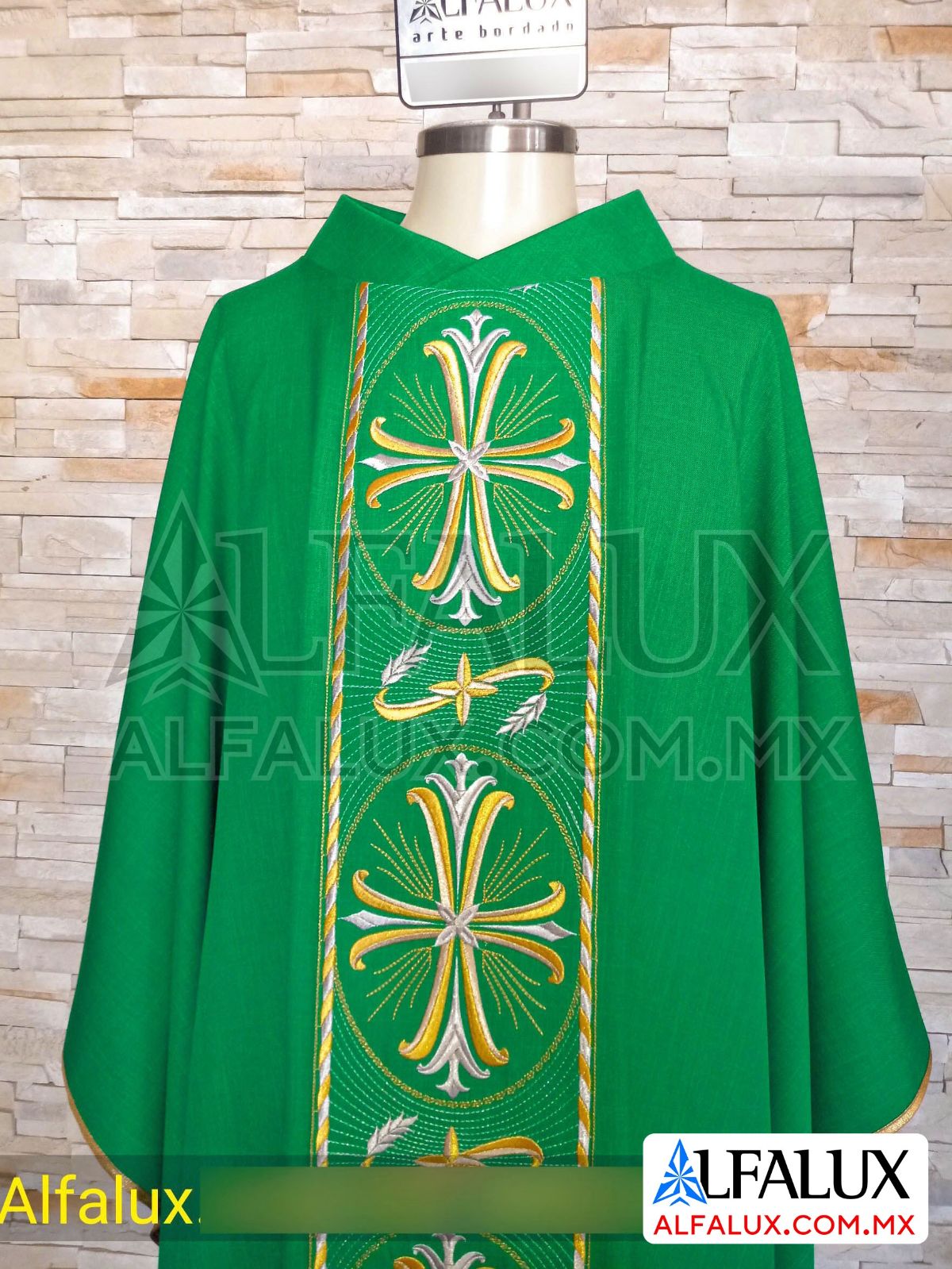 09 SAN ANTONIO Casulla Alfalux  Verde Bandera Central 233